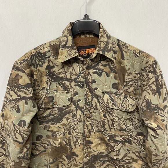 Canyon Guide Outfitters Men Camo Button Shirt Jacket Size Medium B355 -6 - Picture 10 of 16
